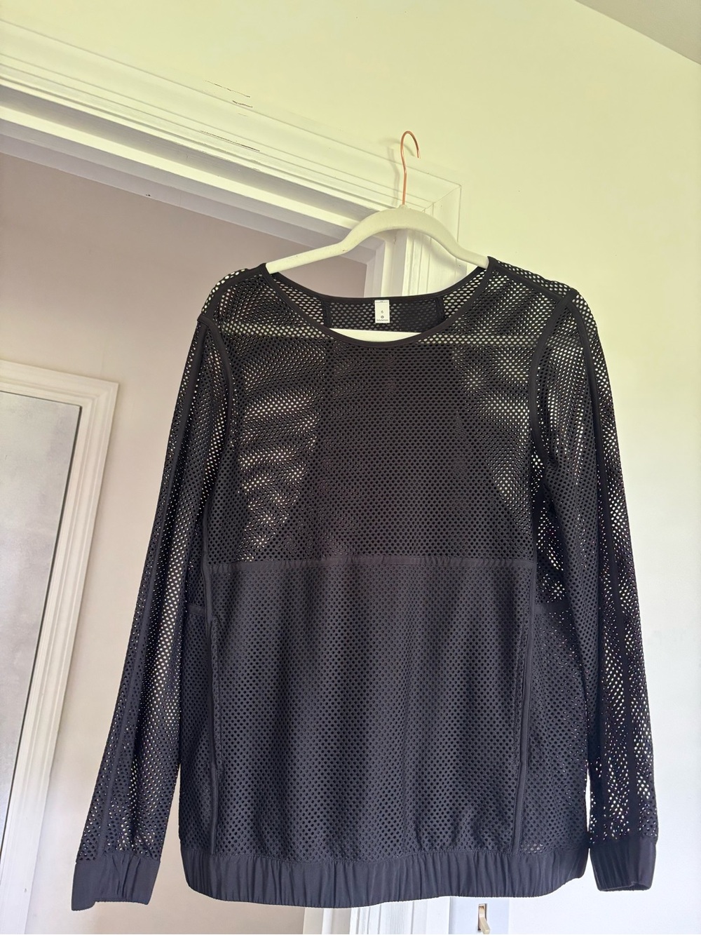 Lululemon Black Mesh Long-Sleeve Jacket